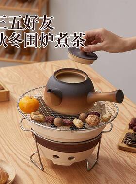 复古陶瓷大烧水壶壶煮茶器明火陶壶泡AL-25666茶电陶炉提梁茶家用