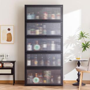 轻奢酒柜玻璃门客BPJ厅展示现柜靠一体代简约家用酒架物储柜墙子