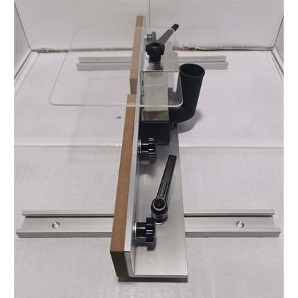 迷简易机木工你工作雕刻机配件倒装台KS-003面集尘靠山锯靠尺台限