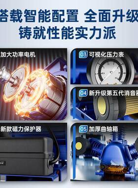 工业级空压机汽大WZC型380V高压打气泵220型V小修空气压缩机喷漆