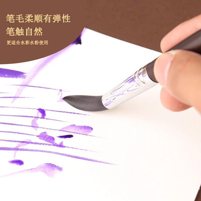 龙吟仿生套松毛10支装水彩水粉丙10支套装烯画笔鼠蓄水饱满带斋笔