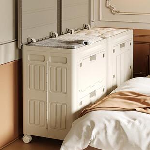 衣收服纳箱整3063C-30理大容超大家用翻盖量带轮折箱叠换季衣物被