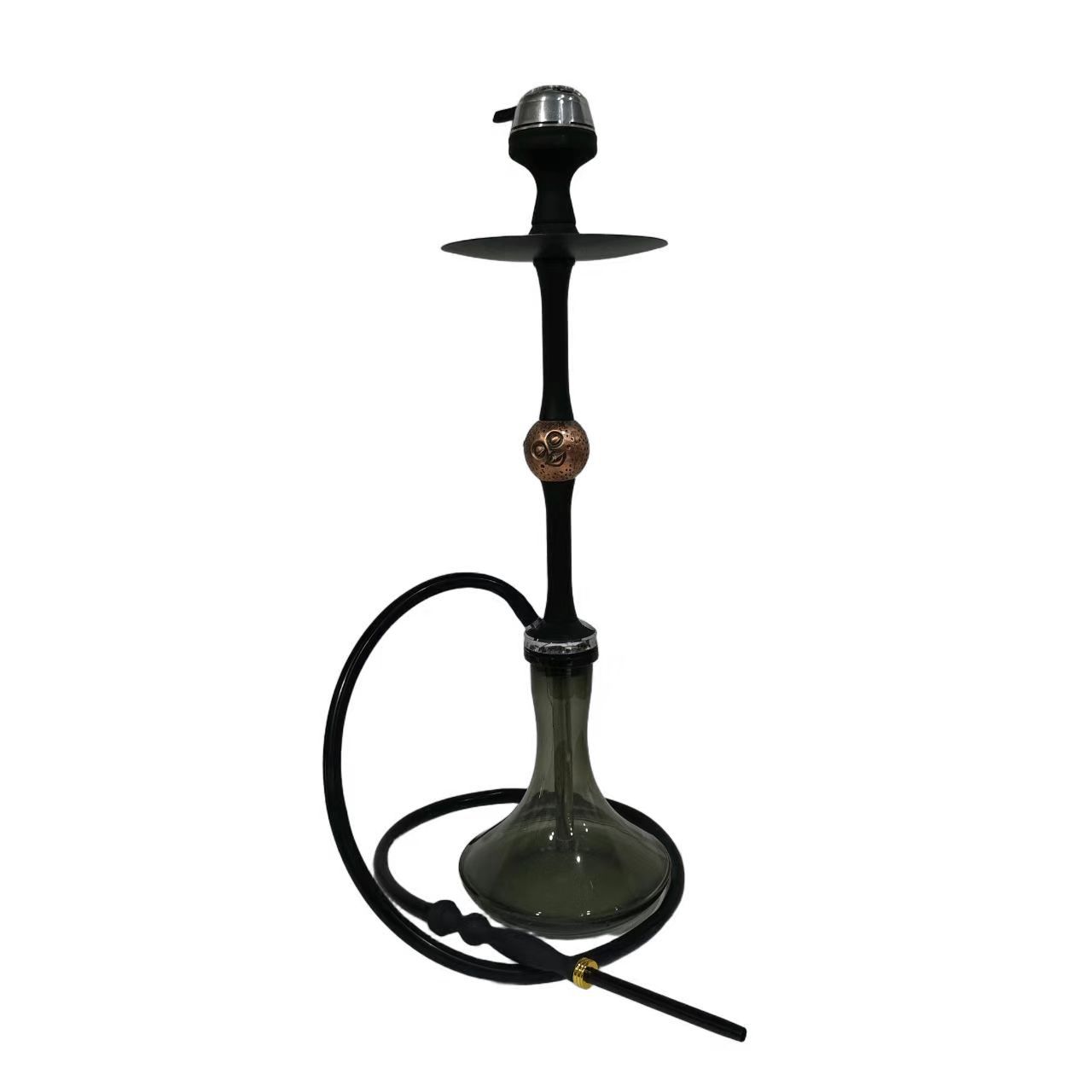 现货高档铝合金材质水烟壶闭眼笑脸大号水烟全套hookah大容量