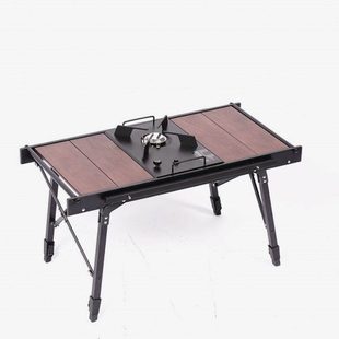 户外igt桌子露营折叠便携可升降蛋卷桌野餐烧烤桌IGT移动厨房桌