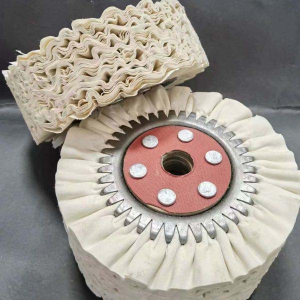 防雨布风轮抛光风轮府绸风布轮棉布轮铁芯布轮镜面抛光布轮褶皱轮