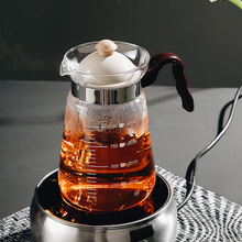 雅风 直火壶泡花茶玻璃茶壶 耐高温加厚玻璃茶具明火加热