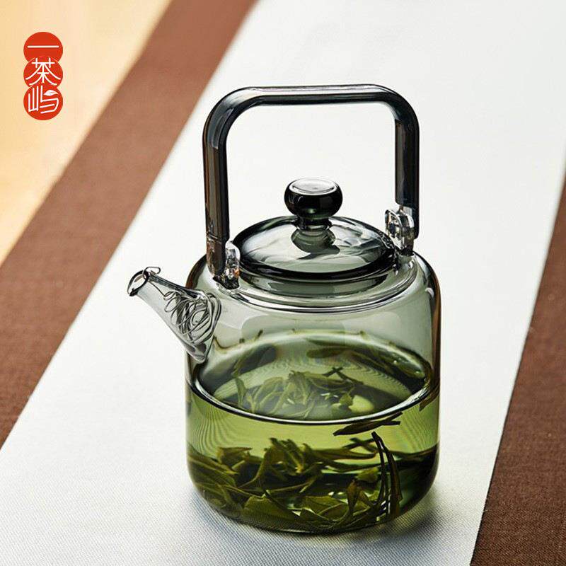 极简耐高温玻璃茶具泡茶壶煮茶器简约烧水壶花茶壶家用单壶泡茶器