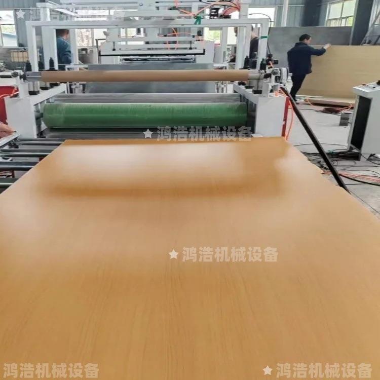 橡胶木多层板木皮贴合机 竹木纤维木饰面平贴机 密度石膏板贴面机