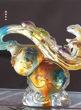 琉璃葫芦摆件福禄有余居家客玄关办公风水摆放乔迁搬家祝福送礼