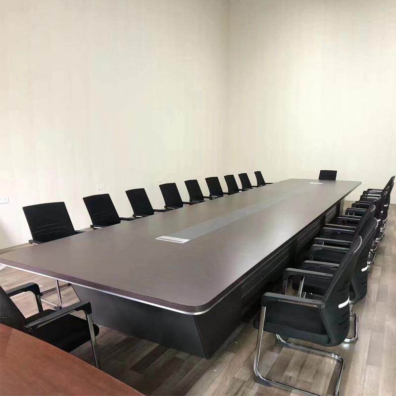 办公家具大型会议桌长桌简约现代办公桌长方形会议室桌组合圆角