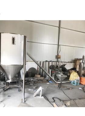 华柯不锈钢储存料桶侧边硬管练级诶输送速度快可当中转冷却料仓