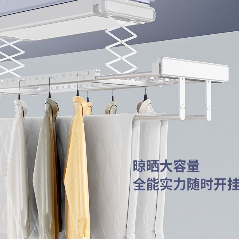 超薄隐形电动晾衣架智能遥控烘干晾衣机自动升降室内家用阳台工厂