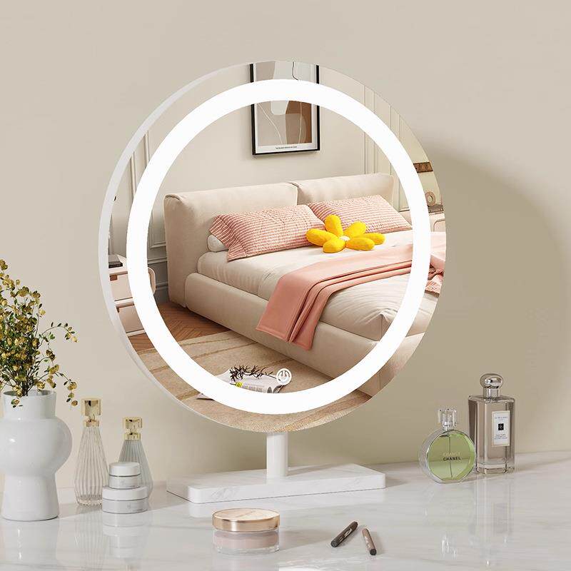 led化妆镜大尺寸台式桌面带灯轻奢高级感主卧2025新款梳妆台镜子