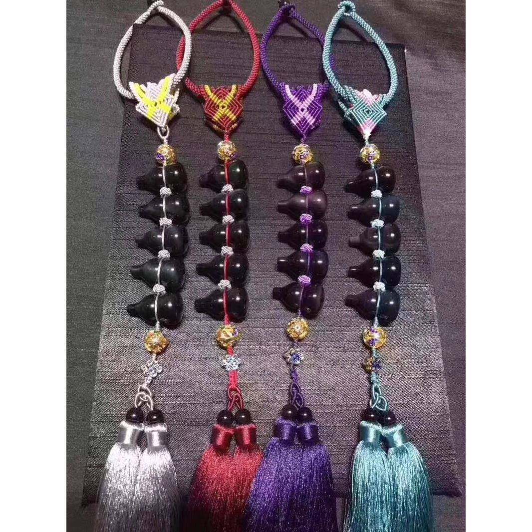 黑曜石双彩虹眼葫芦车挂时尚永保福禄汽车挂饰路路通车内饰品