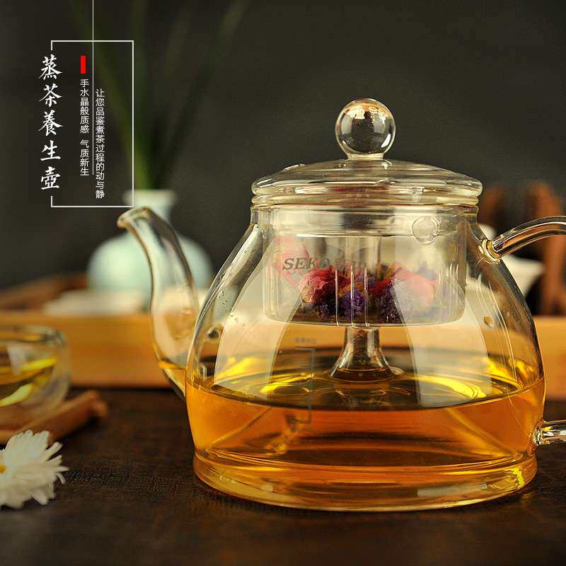 新功734蒸汽醒茶泡茶玻璃煮茶器喷淋式普洱茶壶喷淋杯