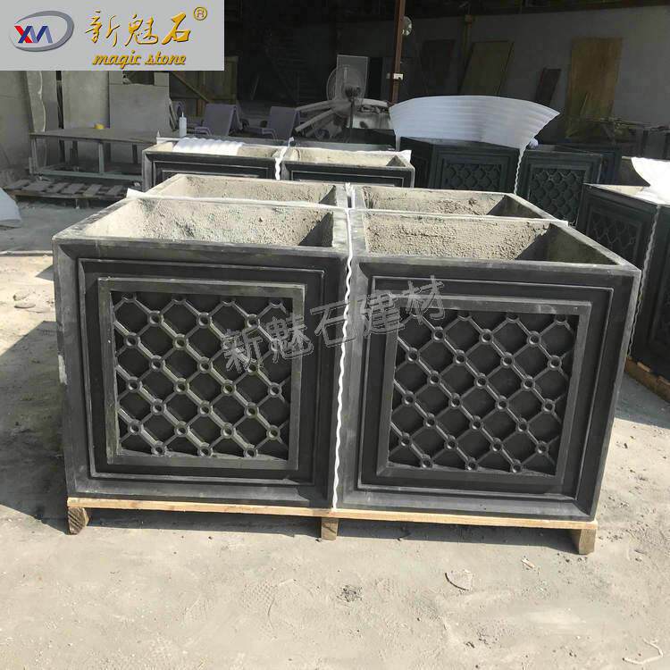GRC清水混凝土花箱 组合商业街市政成品售楼部物业房地产广场花坛