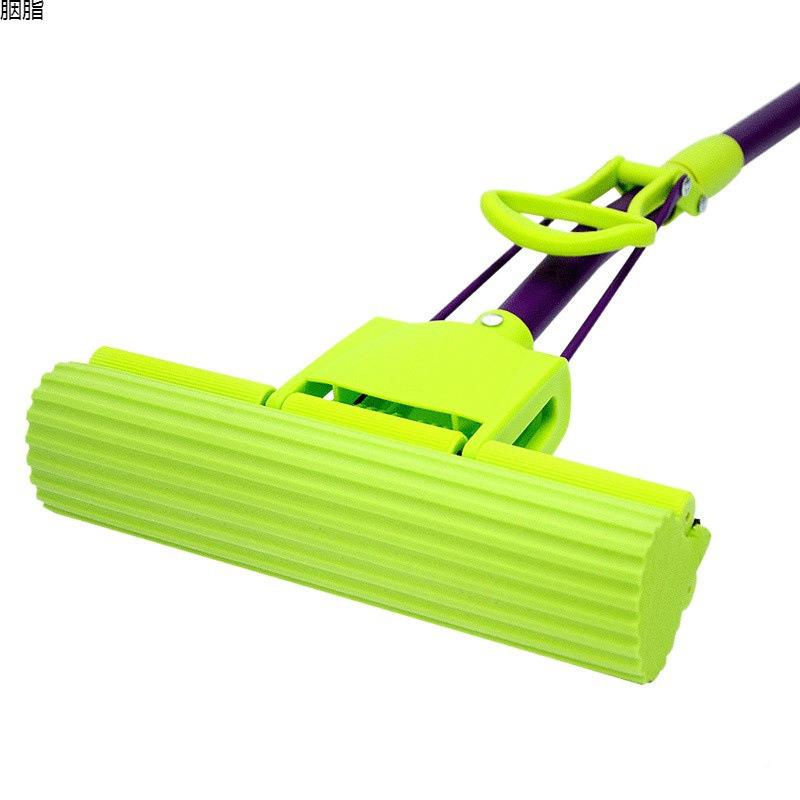 家用免手洗水两海懒绵挤水人干吸湿用RIL滚轮式胶棉拖把头厂家直