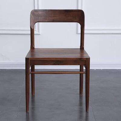 美北进口黑胡椅27510桃餐椅靠背简约现代休闲椅电脑椅实木木办公