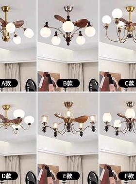 法式中古风客柿厅吊灯计美式复古大厅59340主灯设餐厅卧室师风扇