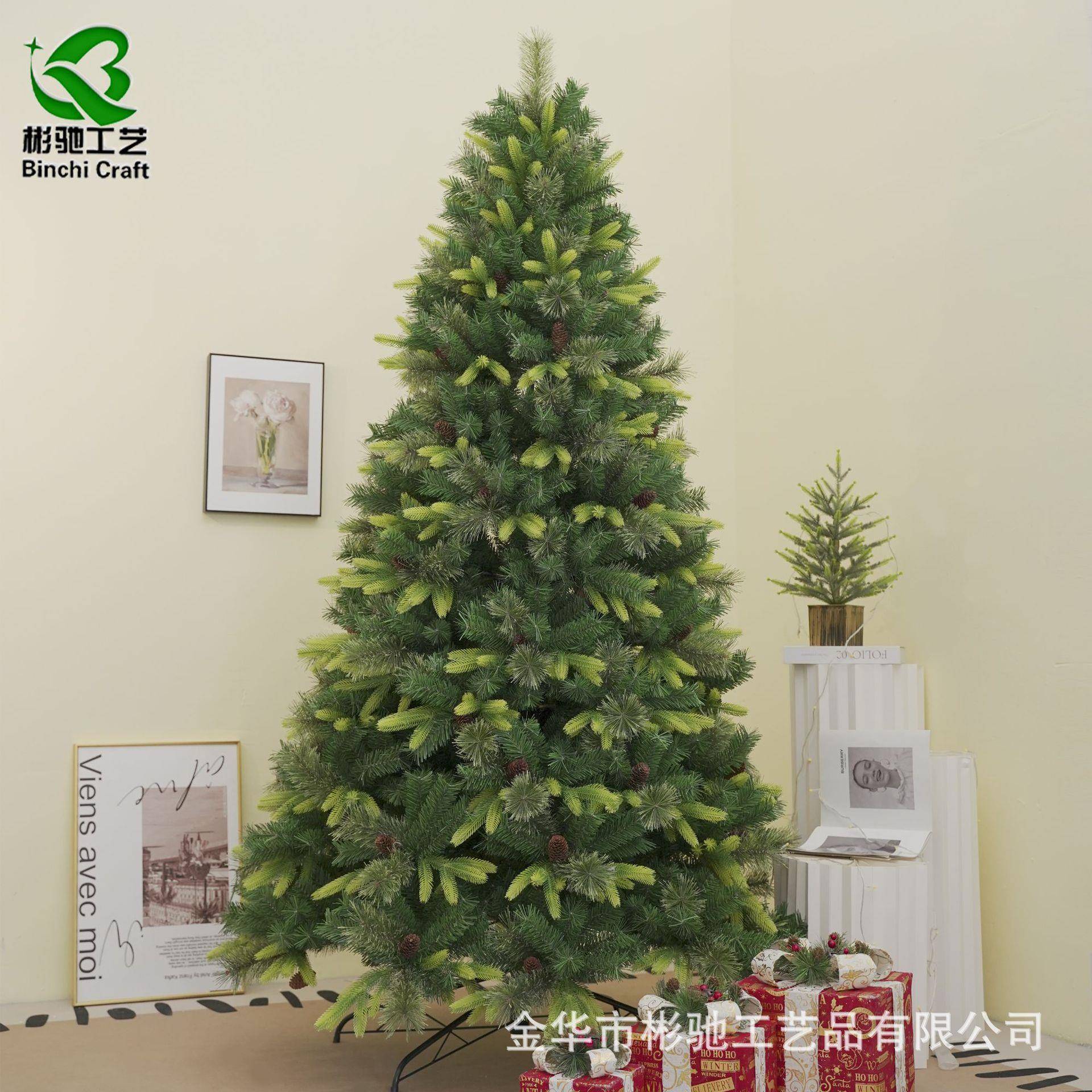 大型装BC70圣诞饰节日装饰景挂件配树摄影场道具落地款树仿真绿植