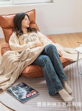 床人日式榻单榻米飘窗OLT懒人沙发上靠背椅宿舍生学家用扶手沙发