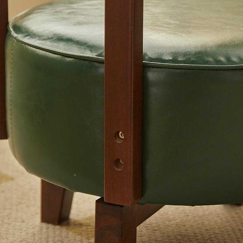 旋转懒人闲大沙发软包靠背椅休椅网红卧客厅沙椅室单人实FHJ木圆