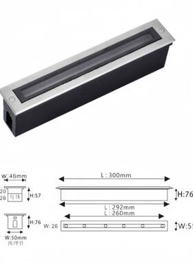 厂家直销16款WVDF9长W2W18W24W36W户外防水LED窄条地埋灯条形埋地