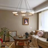 HYV美式 客厅吊灯轻著全铜灯欧式 灯现简约创意卧室厅灯代餐灯具饰