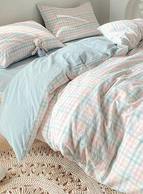 约纯棉水洗棉2被套单件15VTC0x00床单人1.5米学全棉生宿舍被单简