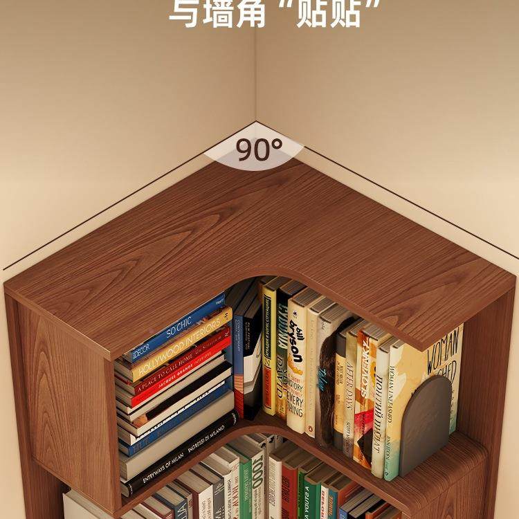 红林记转角WQB头书架实木落地物架靠墙客厅床书日架置收纳架墙角,鲜花速递/花卉仿真/绿植园艺,其它园艺用品,淘宝优惠券,粉丝福利购,淘宝优惠卷