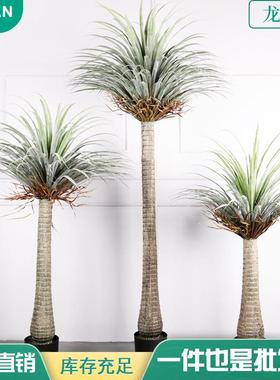 大型仿SWY真绿植龙血树千年木真盆落地摆件栽植物仿人树造假树