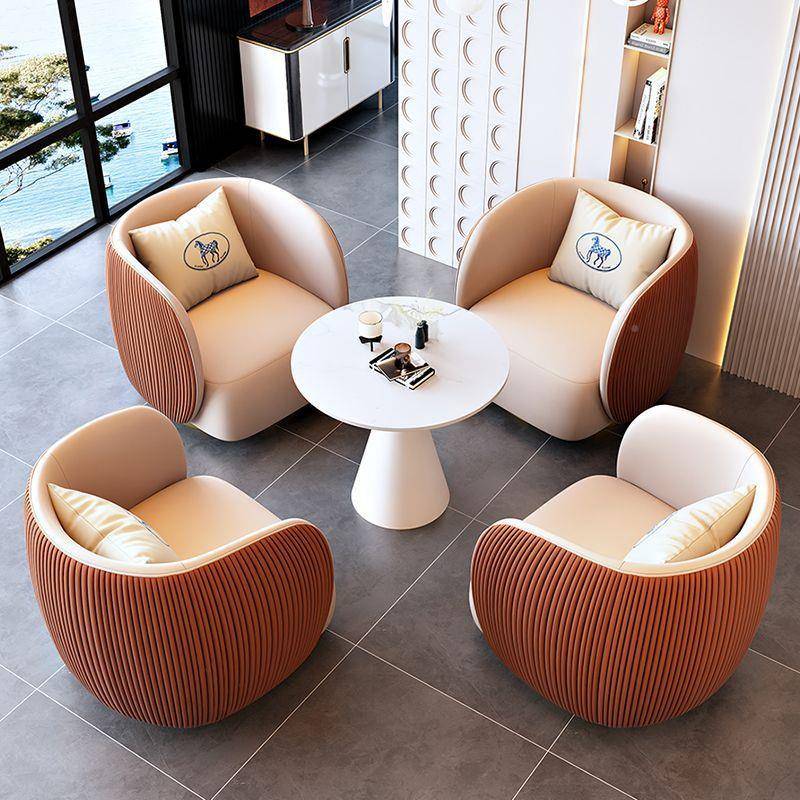 家接办用会客轻奢洽谈桌休椅闲沙发KML椅待客厅公室沙发茶几组合