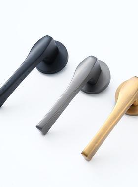 现代卧室BGN体分锁锌合金磁吸静房门锁室内木门音连锁具分体体锁