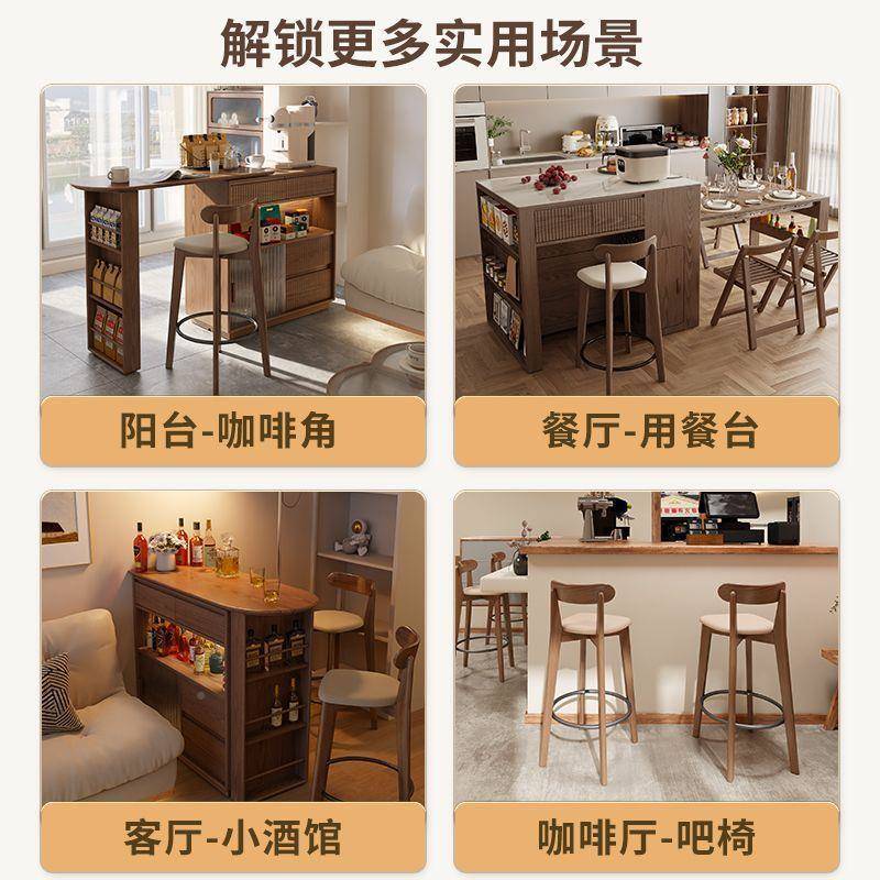 实木吧家用凳高脚椅吧台椅酒吧岛高台高985脚凳椅吧台椅棉麻椅胡