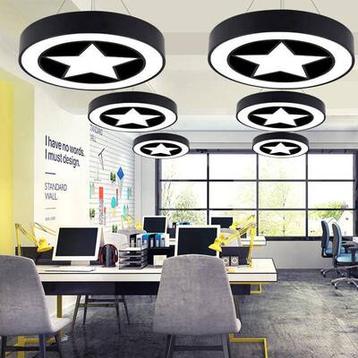 吊灯店铺商用ED圆技形异L形造型灯电竞网咖发店科馆游理乐CGE场灯