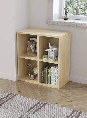 W*可矮书架落地小书木柜置物架储订室物柜儿童飘窗置物柜90794卧实收纳