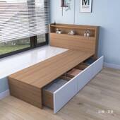 飘窗实衔接拼接床木榻榻米窗床箱体延伸LWG改造一半飘台窗一半床