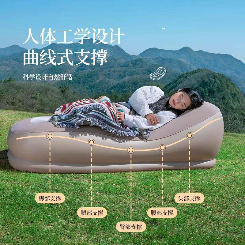 可折叠全自动充气床垫音乐节外营气充沙露发气垫床户家用便携HMA