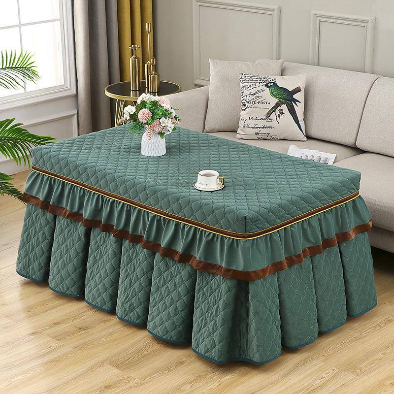 烤火桌子罩套长炉方布形款茶几套取暖桌罩冬季加厚82618绒电罩烤火新被