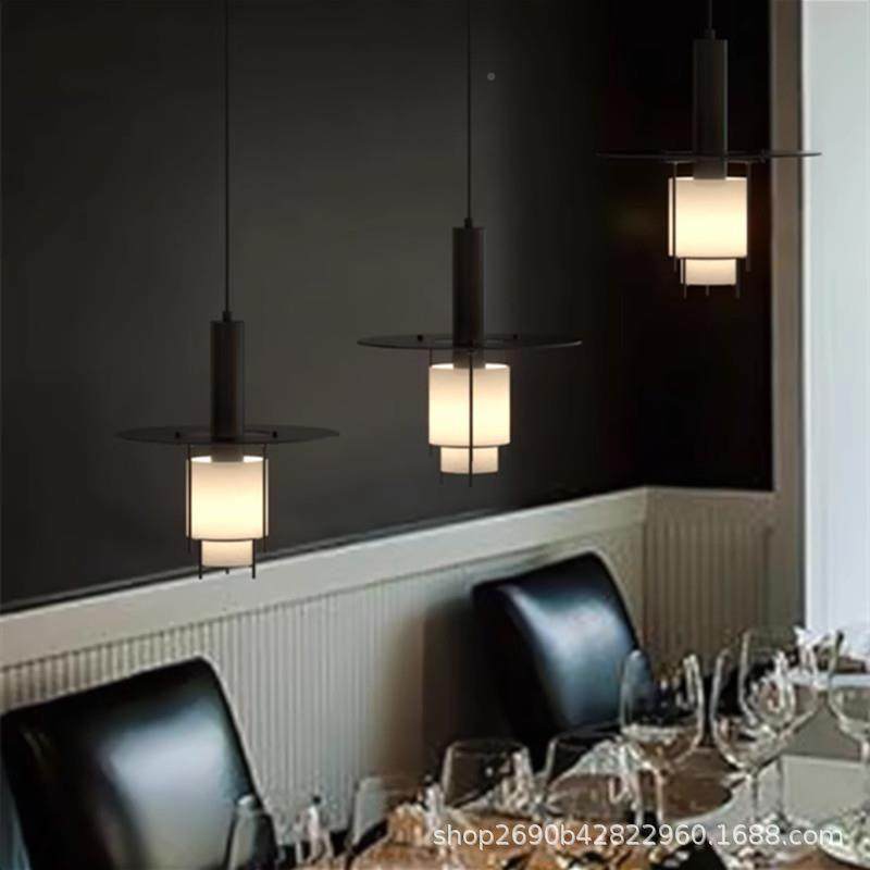 现代约设简计师餐厅飞碟吊灯卧CAC走室E床头廊过道吧台网红艺术LD