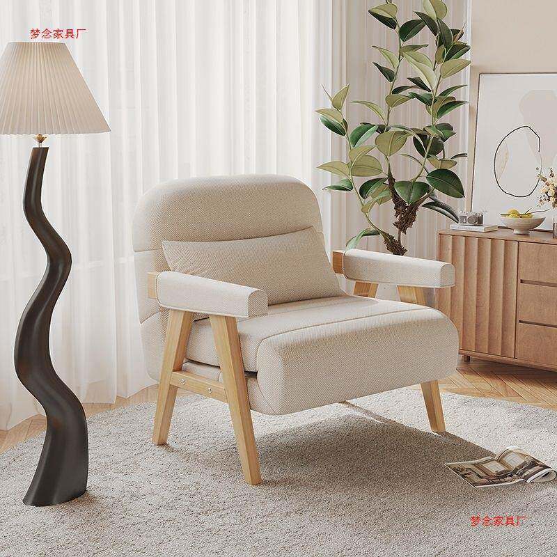 实木沙两发床沙发阳台折叠SPI客厅用日单式多能可折叠人双功人小