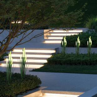 LED太阳能地QJU插灯灯狗尾草仿真花景观庭院花园氛围灯芦苇草坪巴