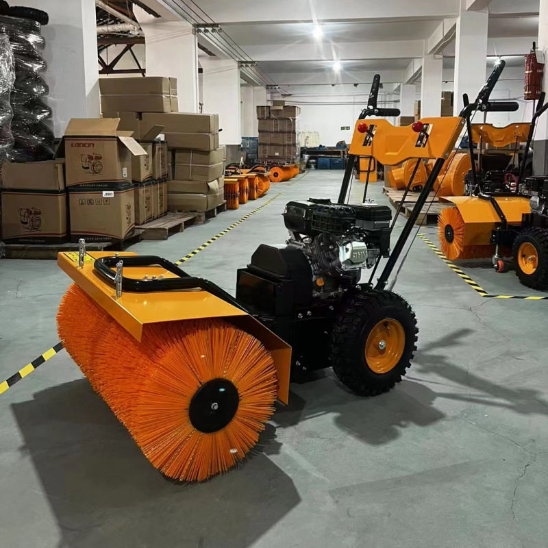 小型抛雪机 物业公园家用路面手推式除雪扫雪机 手扶款扬雪机