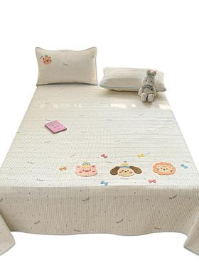 卡家通毛巾CWM绣水洗棉床盖三件025新套款用2榻榻米炕盖单件夹棉