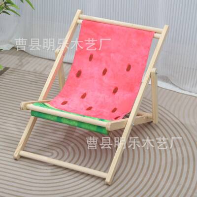 竹木儿童折叠椅27330户外阳质台闲椅便携折叠椅休子躺拍摄道具夏