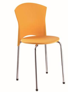 福金迪圆凳束腰正姿四脚红色塑料培训办公会议接待椅敖斐司A