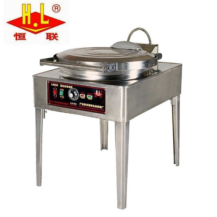恒联LB-550S电饼铛酱香烤饼机千层煎饼煎包机全不锈钢商用烙饼机