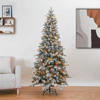 5ZV71.8米植绒圣诞树加密家用圣诞节装饰落雪仿真PE橱窗树铅