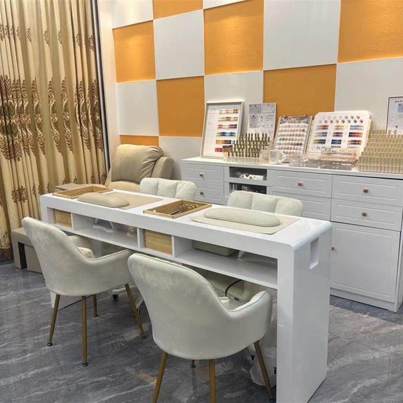 日式美甲桌子双人三人位美甲店装修带凹槽收纳盒吸尘器美甲台厂,纺织面料/辅料/配套,纺织机械配件,淘宝优惠券,粉丝福利购,淘宝优惠卷