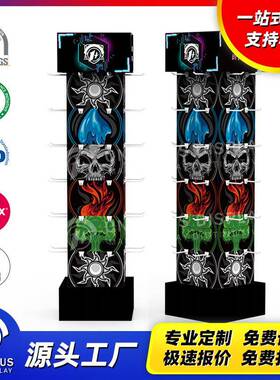 黑色双面挂钩纸展示架可承重5kg产品硬纸板环保纸货架促销